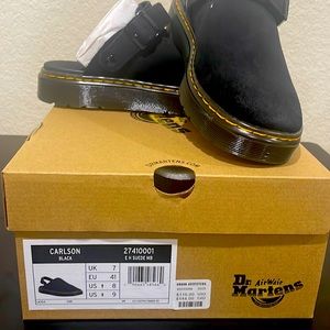 Doc Martens Women's Carlson Suede Buckle Strap Clogs